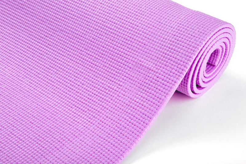 Mind Reader YOGAPVC-PUR All Purpose Extra Thick Yoga Fitness & Exercise Mats with Carrying Strap, High Density Anti-Tear - Image 2